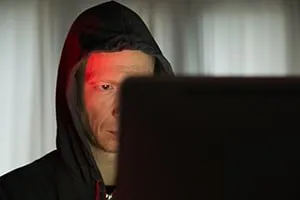 predator on a laptop