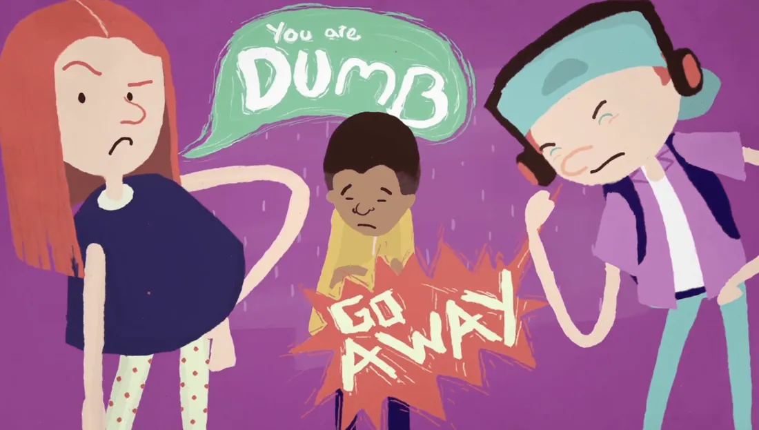 illustration of child being bullied