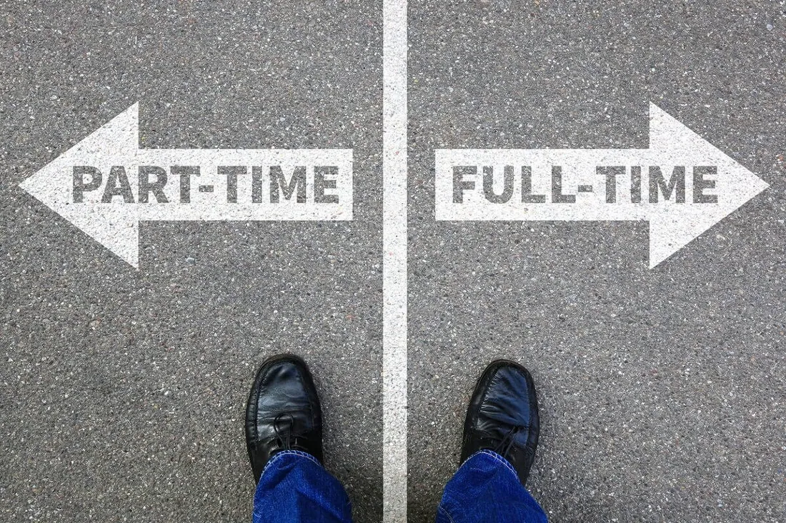 part time vs full time split in the road