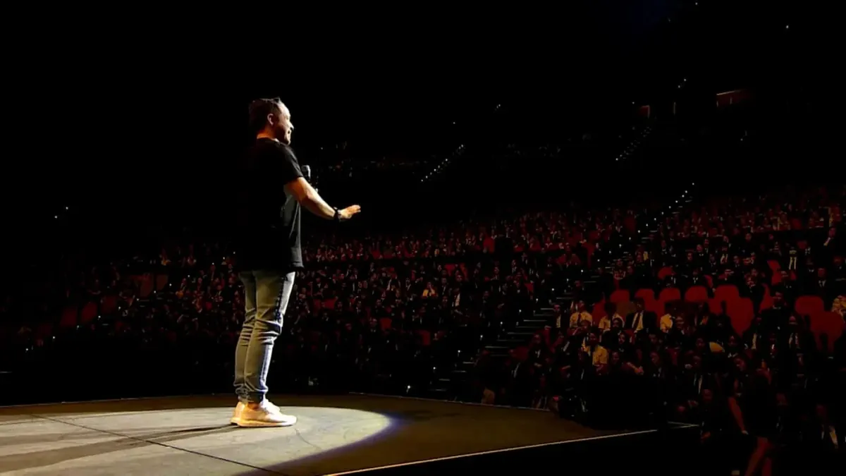 Jonny on stage